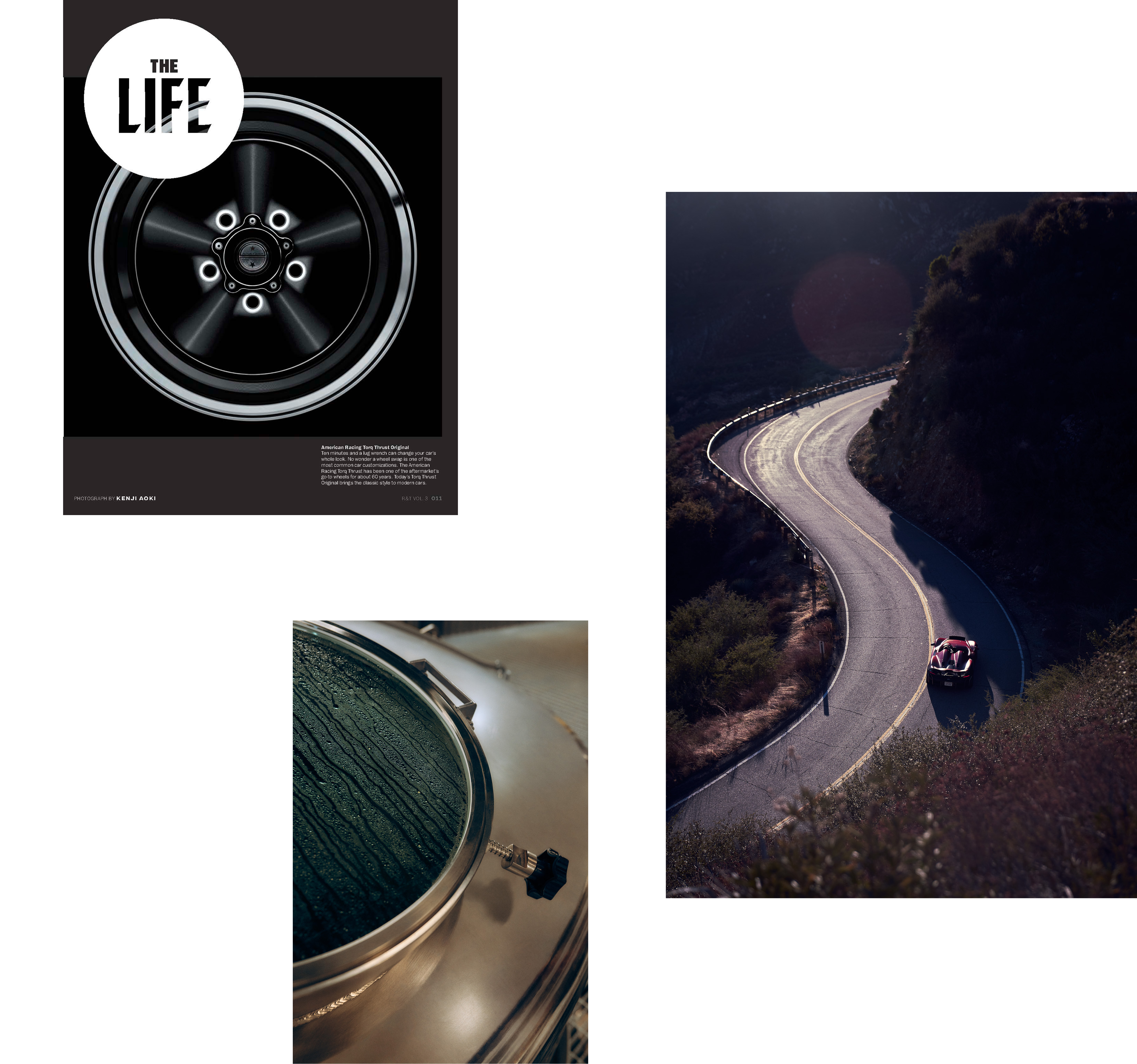 Car wheel, car driving mountain road and condensation