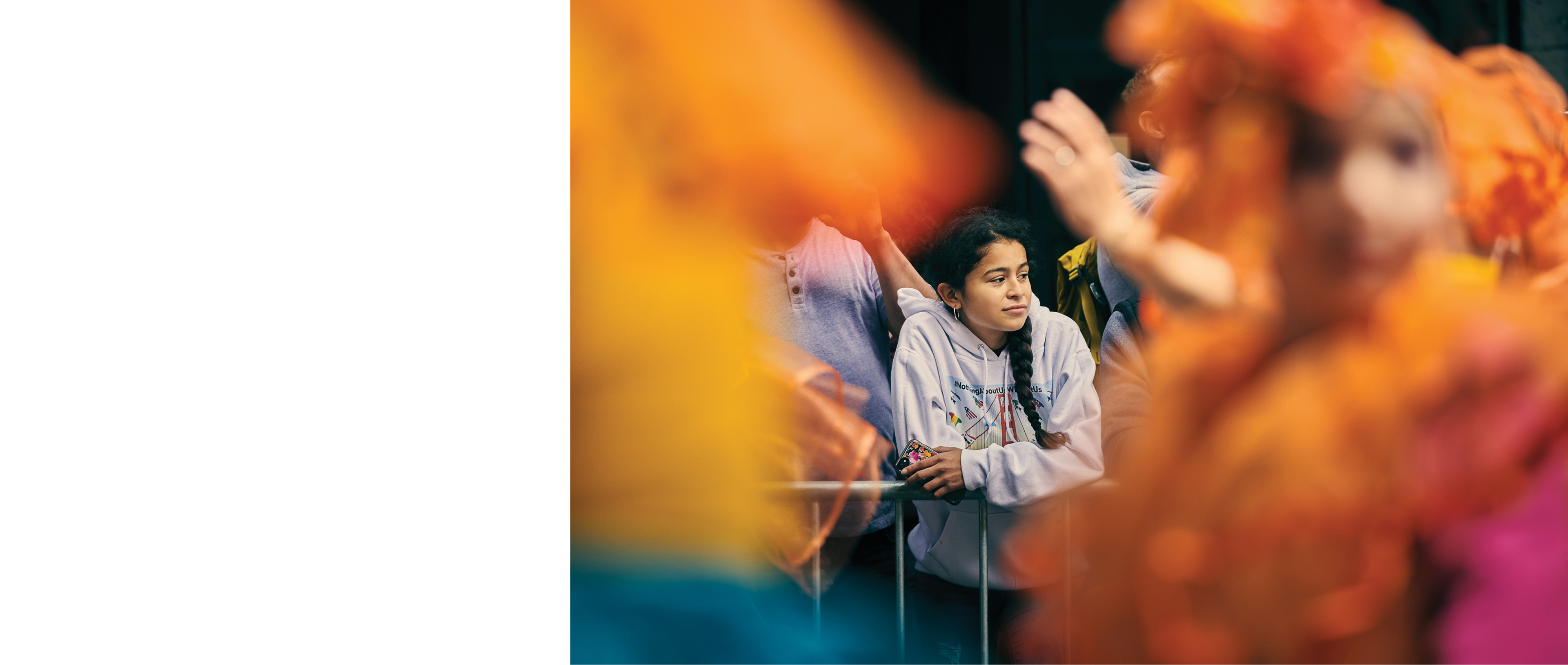 Portrait of girl at parade